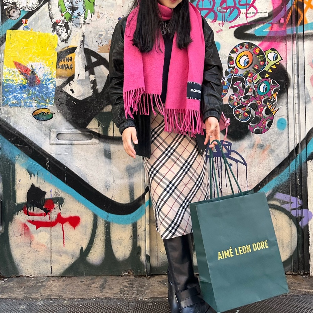 Y2K Vintage Burberry Plaid Skirt